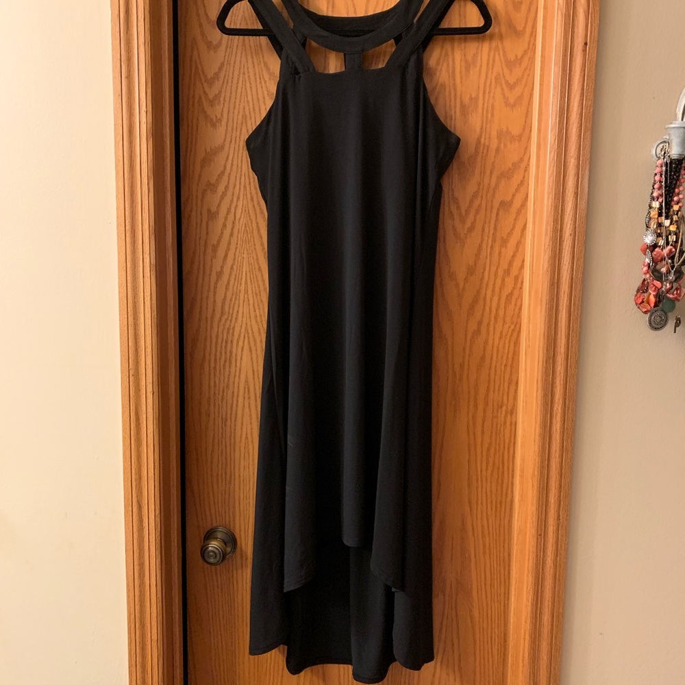 Black high-low dress